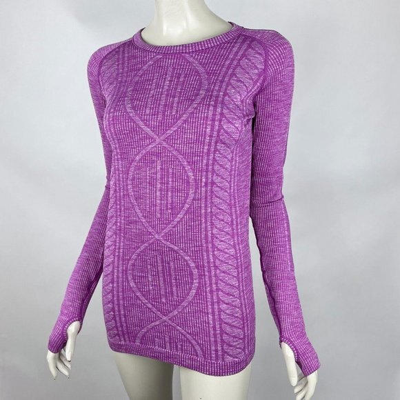 Lululemon Rest Less Pullover Ultra Violet Women 6? Long Sleeve Crew Neck Stretch - Picture 3 of 10